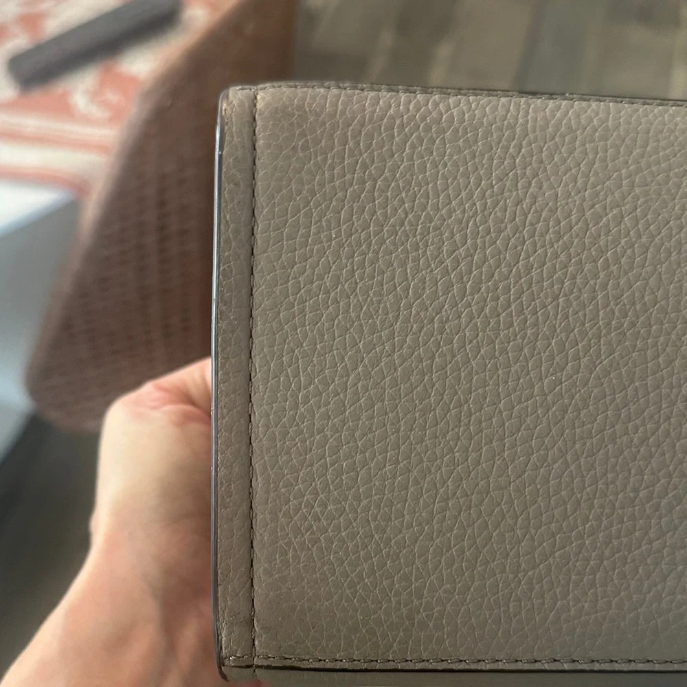 Tory Burch Gray Leather Tote - Picture 7 of 9